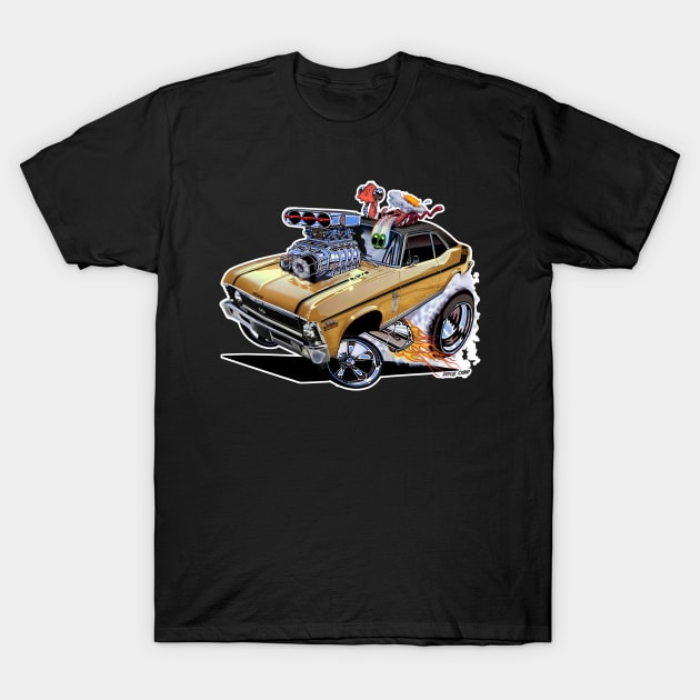 GOLD SUPER Nova 1970 Chevy Nova T-Shirt by vincecrain